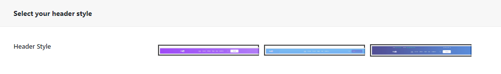 Choose header layout